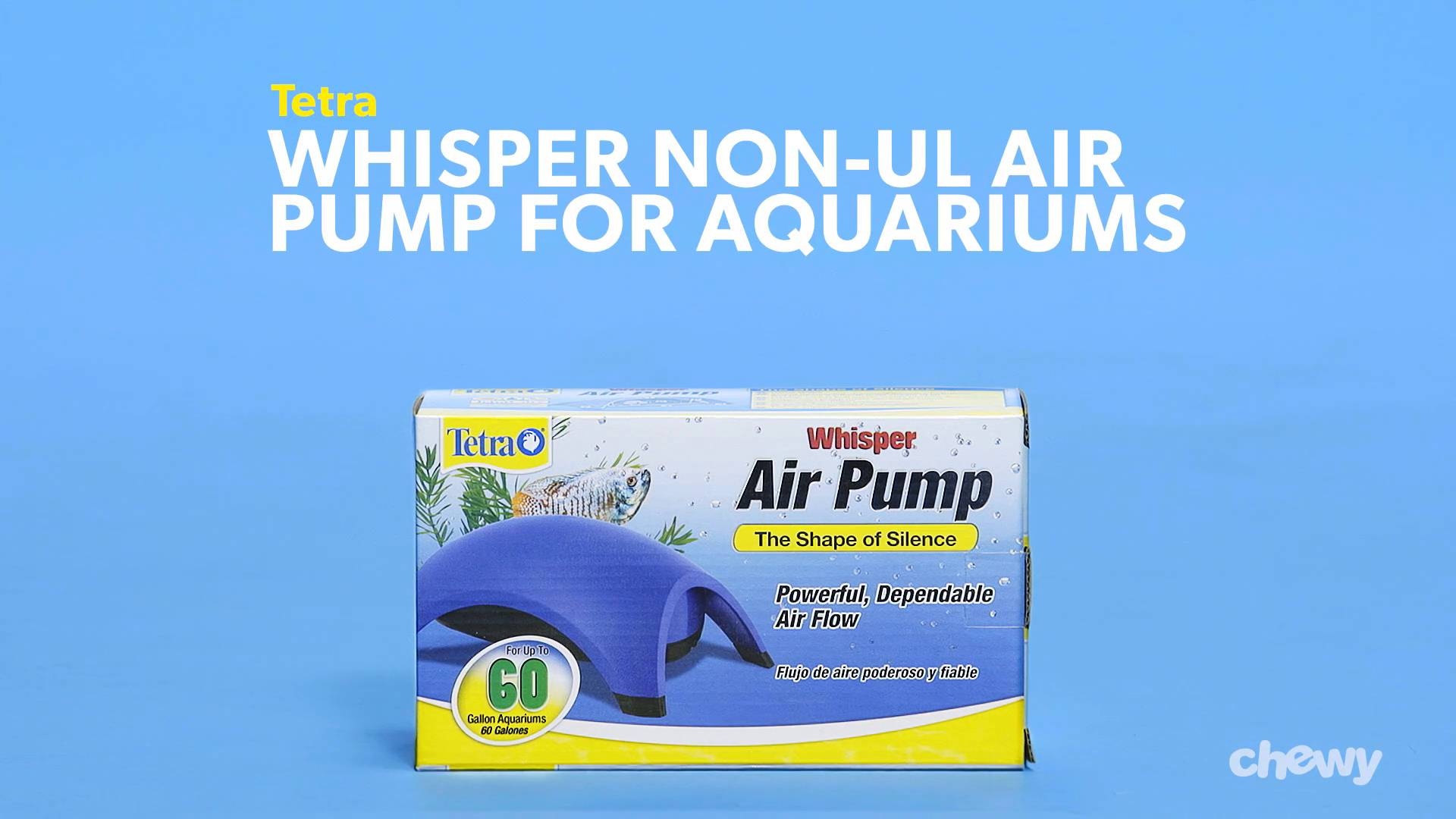 Whisper Air Pump Tetra Water Fish Tank Aquarium  10 40 60 100 Gallons Filter 