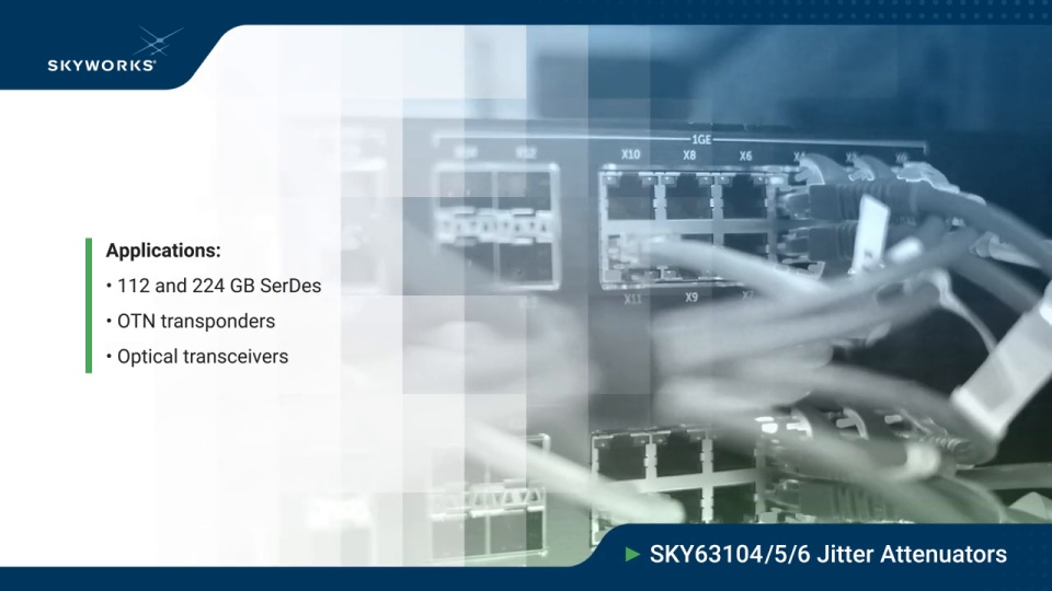 SKY63104-105-106 High-Performance Jitter Attenuators