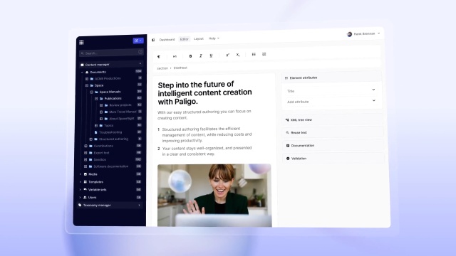 Step into the future of intelligent content creation with Paligo