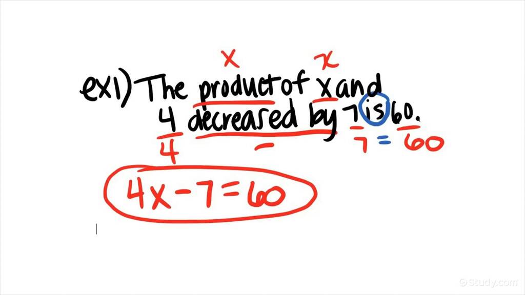  How To Translate A Sentence Into A Multi Step Equation Algebra 