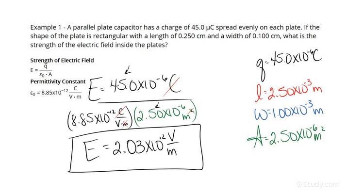 How to Calculate the Strength of an Electric Field Inside a Parallel ...