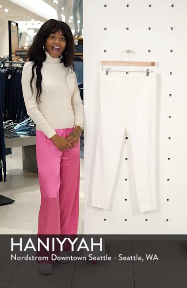 Vince Camuto Side Zip Stretch Cotton Blend Pants | Nordstrom