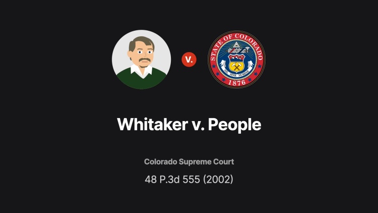Whitaker v. People