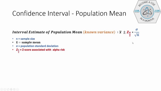 Point Estimates And Confidence Intervals Cqe Academy
