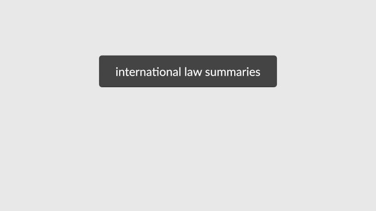 Other Sources of International Law