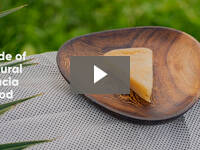 Video for Triangle Acacia Wood Plate with Ebony Utensils