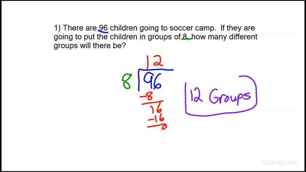 How To Solve Word Problems Using Division Of Whole Numbers Algebra 