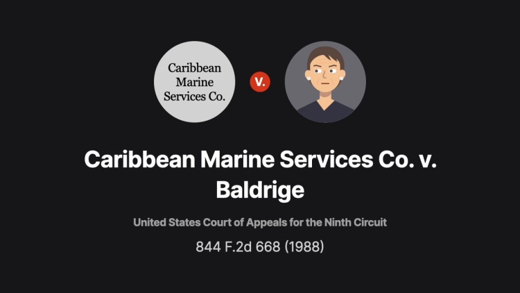 Caribbean Marine Services Co. v. Baldrige