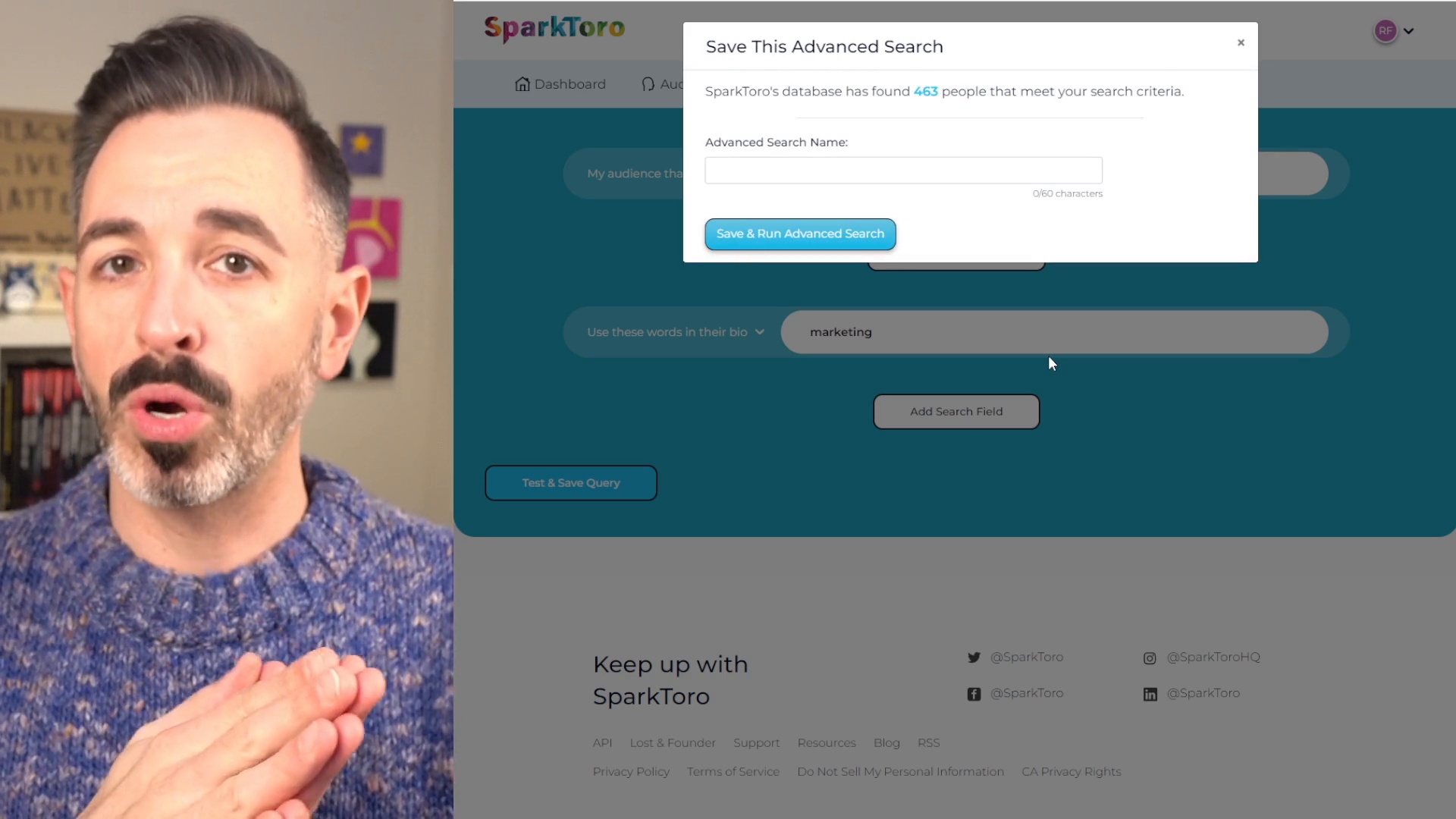 How to Build Advanced Searches in SparkToro
