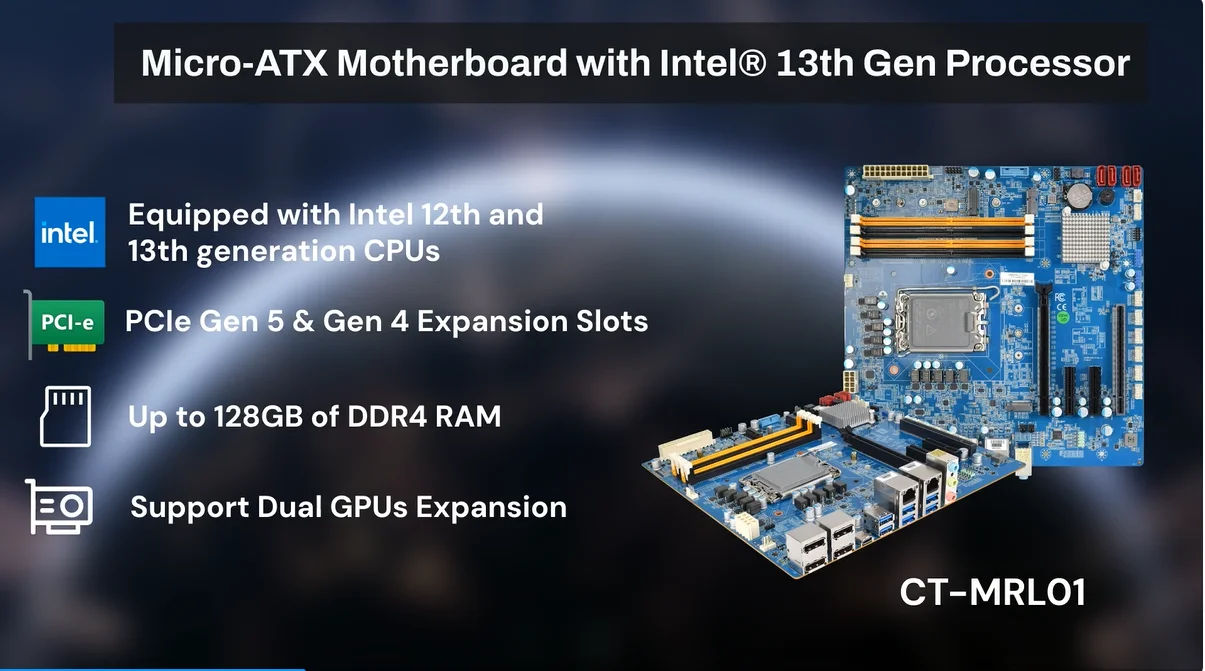 中古 DROME: The final corporate colonizati CT-MRL01 MicroATX Industrial Motherboard with LGA 1700