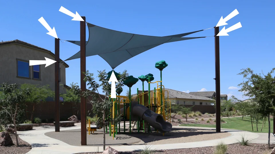 Shade Sails and Height Variation