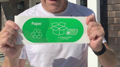 No Food Contact Recycling Sticker