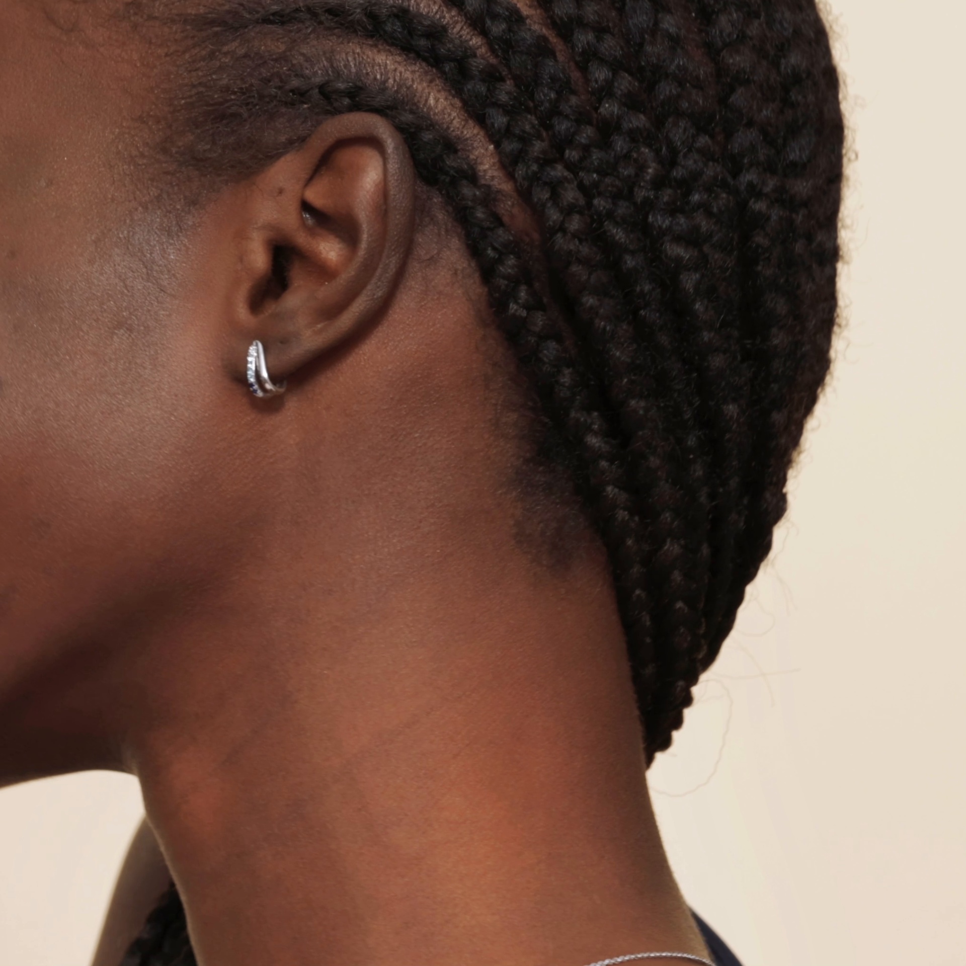 Silver Zuri Marina Huggie Earrings