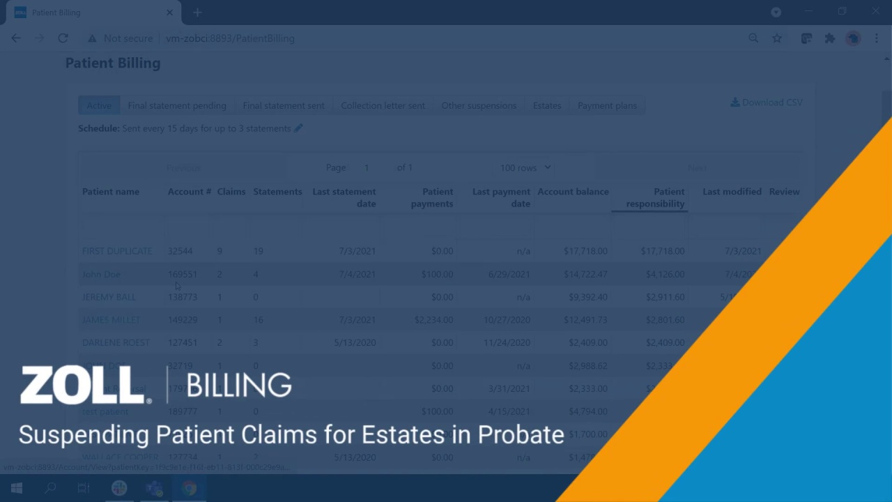 Estates in probate