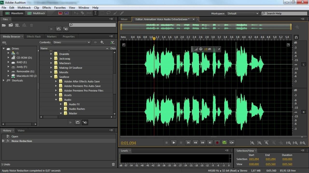 adobe premiere pro editing audio