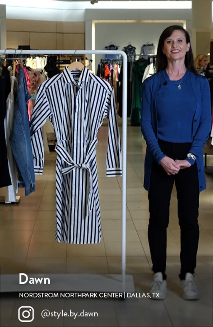 Polo Ralph Lauren Stripe Long Sleeve Cotton Shirtdress (Women
