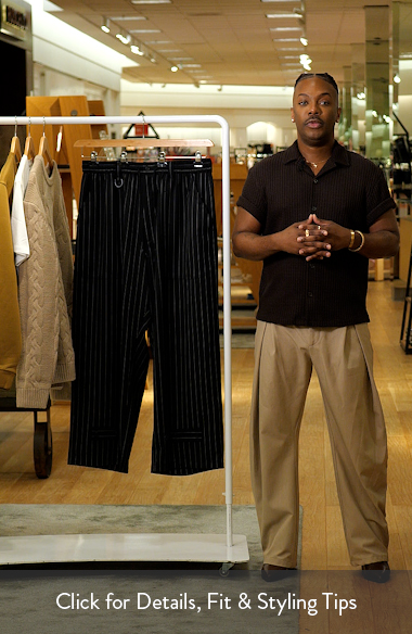 Y-3 Refined Pinstripe Oversize Wide Leg Drawstring Pants | Nordstrom