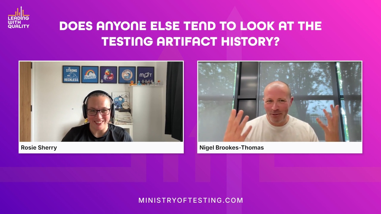 Nigel Brookes-Thomas - Crafting a legacy of quality: One test artefact at a time image