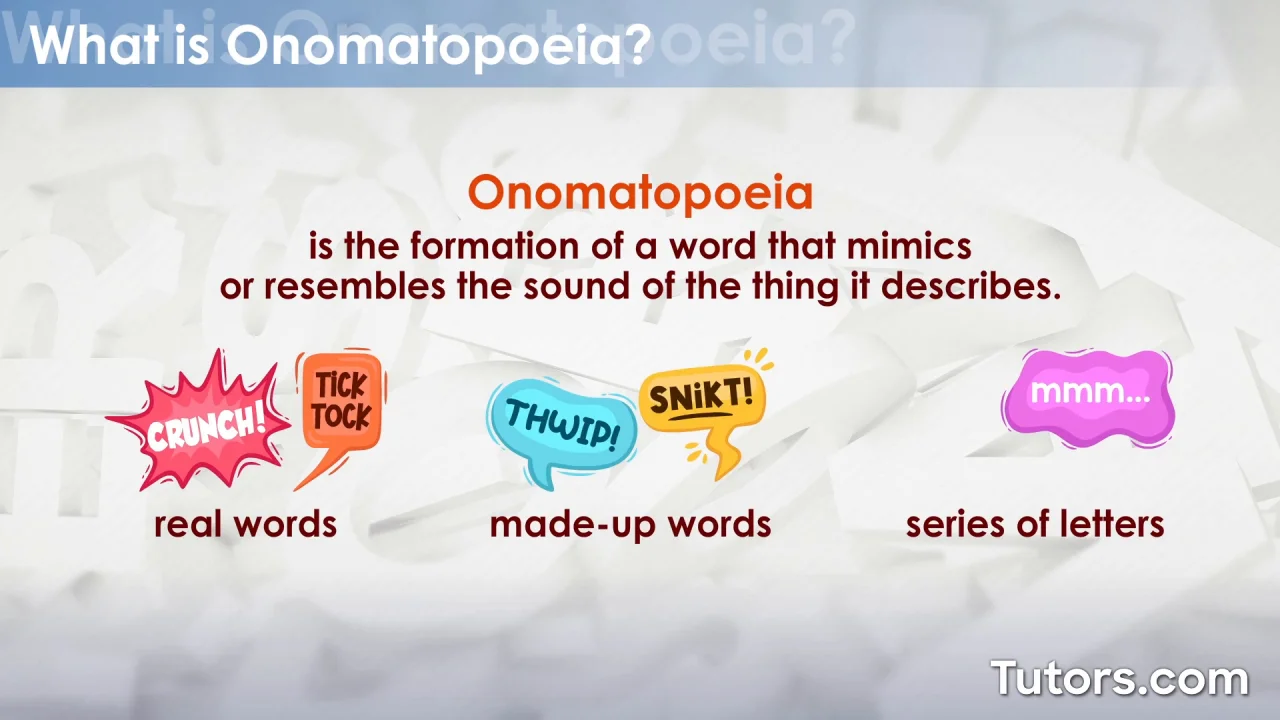 What is the Effect of Onomatopoeia? - Video & Lesson Transcript