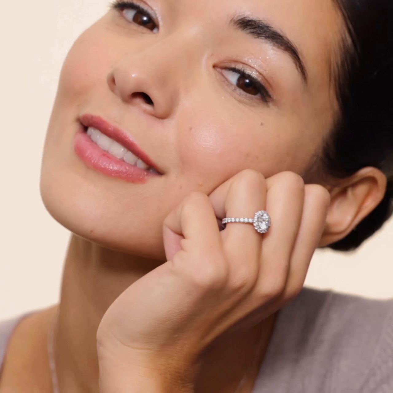 18K Yellow Gold Luxe Sienna Halo Diamond Ring (3/4 ct. tw.)