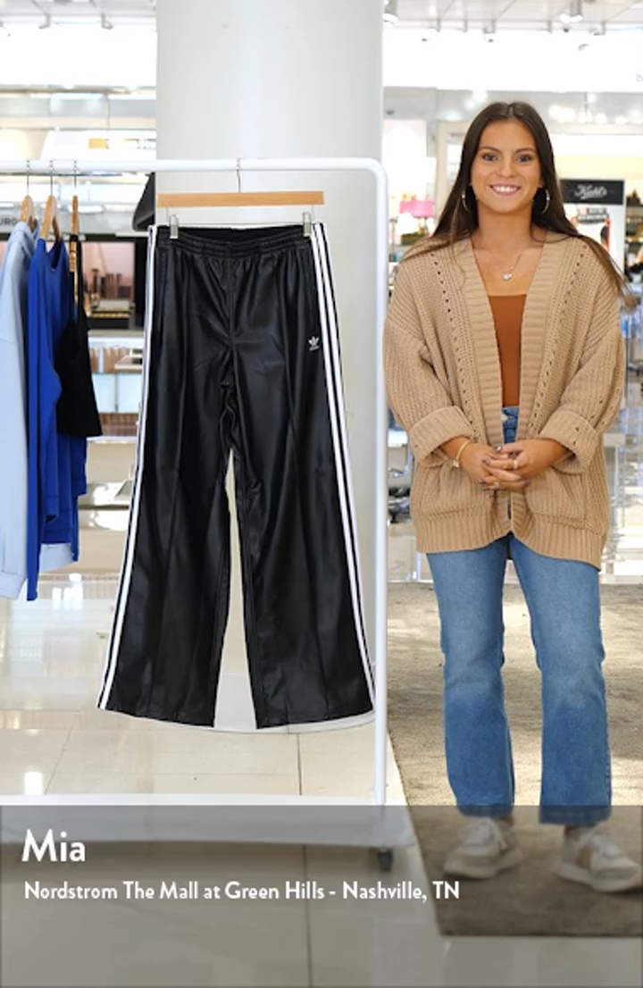 adidas Originals Firebird Faux Leather Track Pants | Nordstrom