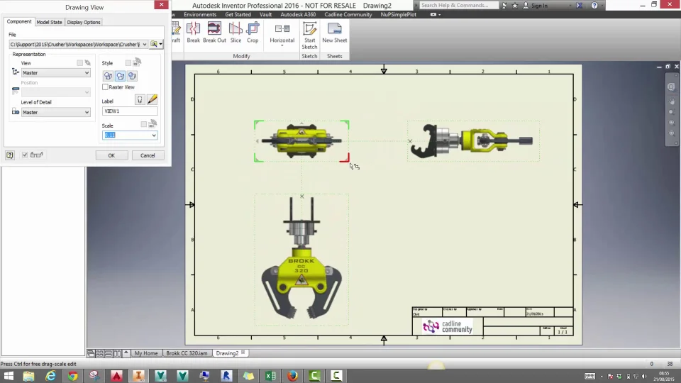 Electromechanical can crusher, 3D CAD Model Library