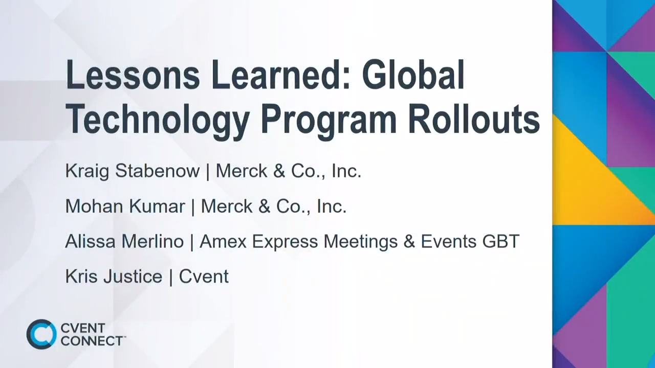 Lessons Learned - Global Technology Program Roll outs
