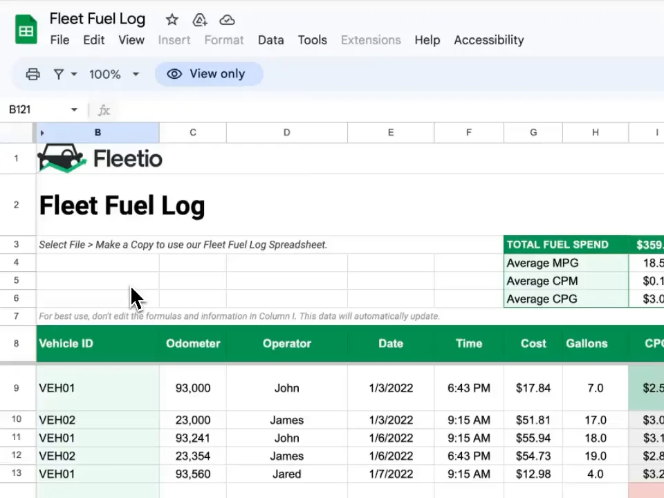 Fleet Fuel Tracking