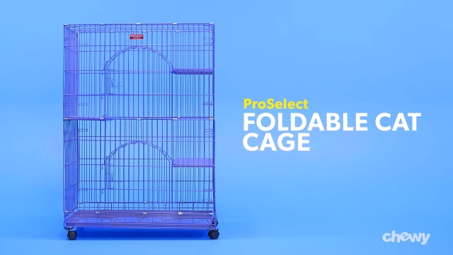 Proselect Foldable Cat Cage Black, Proselect Cat Cage Shelves