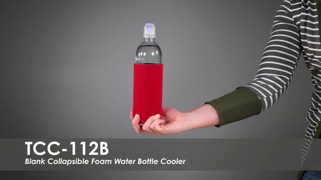 Collapsible Foam Water Bottle Cooler-Blank Totally Promotional