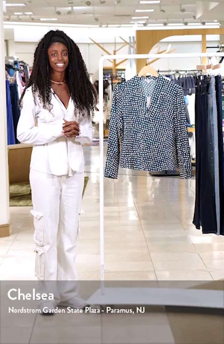 NIC+ZOE Shadow Dot Long Sleeve Top | Nordstrom