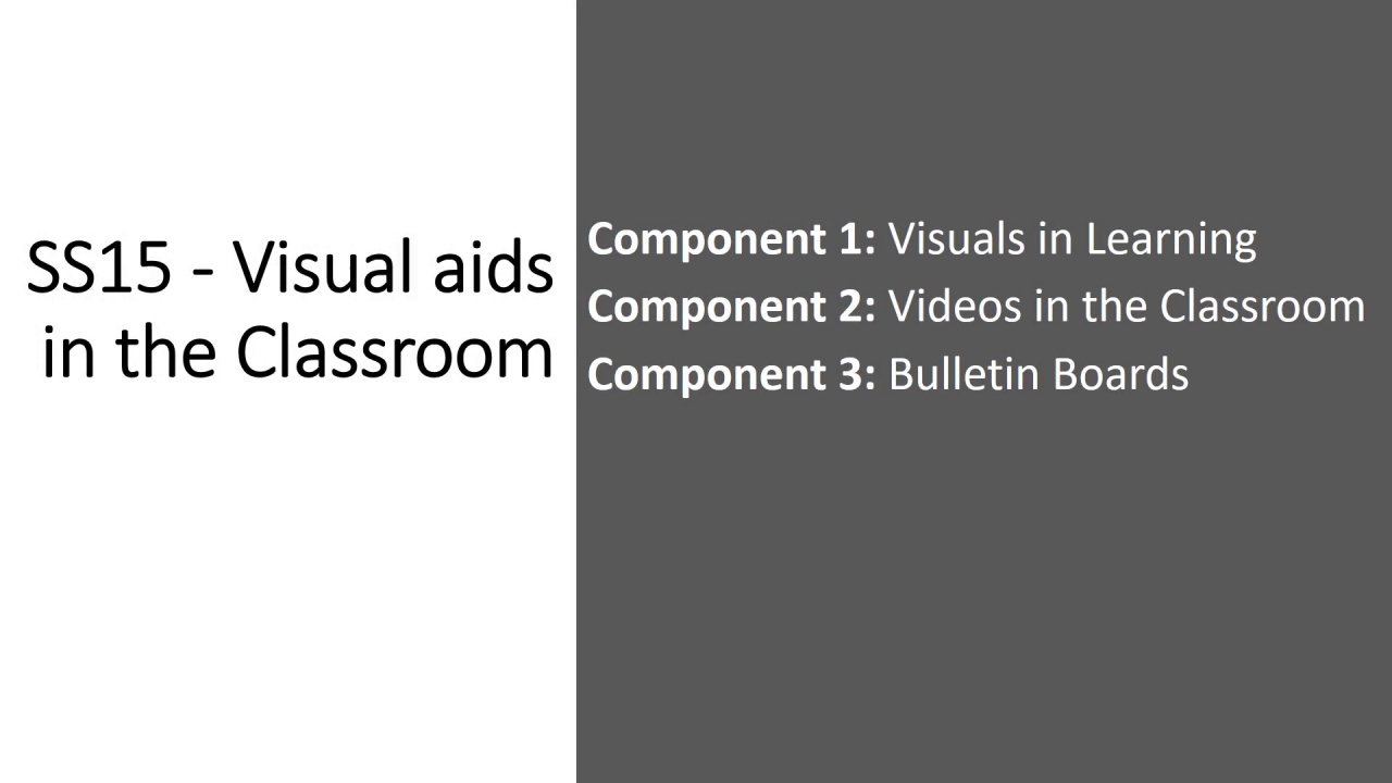 SELFSTUDY Visual Aids in the Classroom (15 hours)