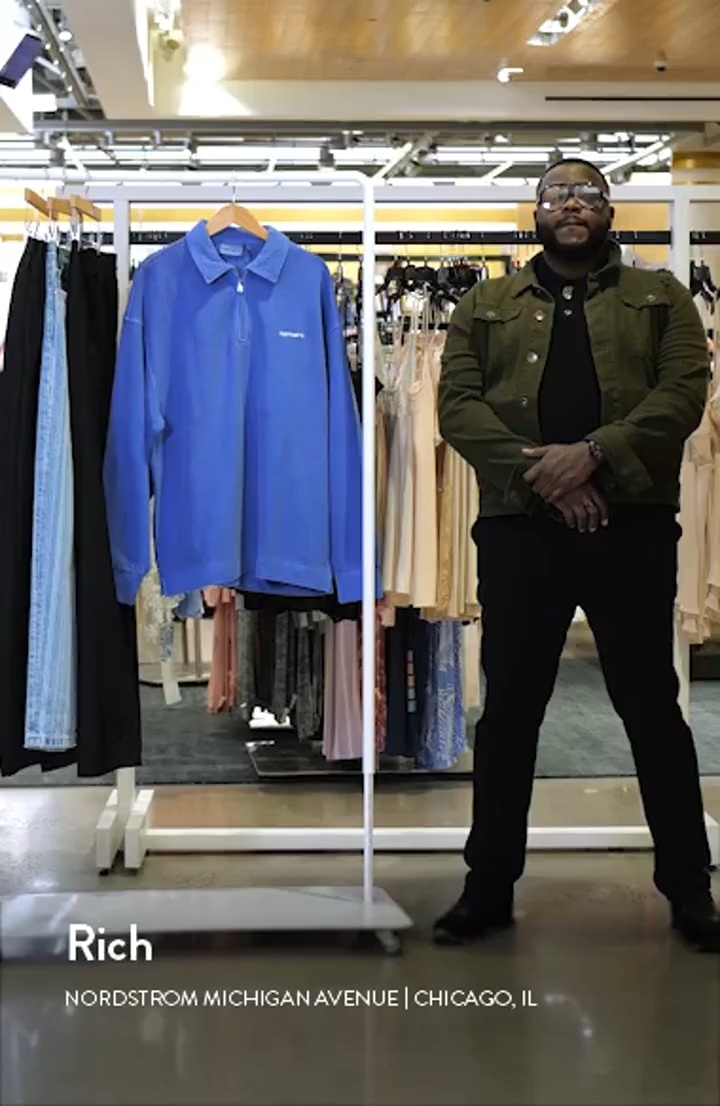 Carhartt Work In Progress Cotton Piqué Quarter Zip Pullover