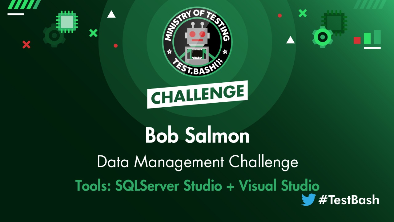 Data Management Challenge - Bob Salmon using SQLServer Studio and Visual Studio image