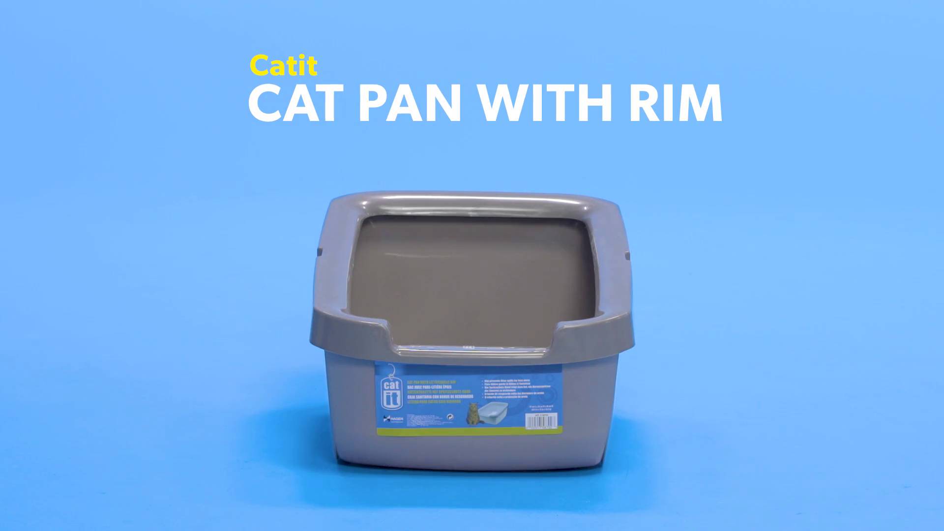 Catit cat litter shop pan with rim