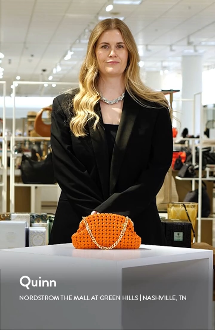 Olga Berg Everly Handwoven Faux Leather Frame Clutch | Nordstrom