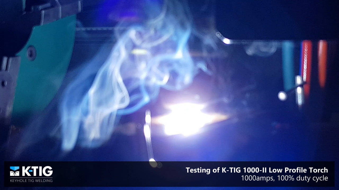 Demonstration Video KTIG Torch Testing at 1000amps