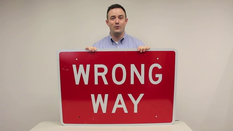 Wrong Way Signs