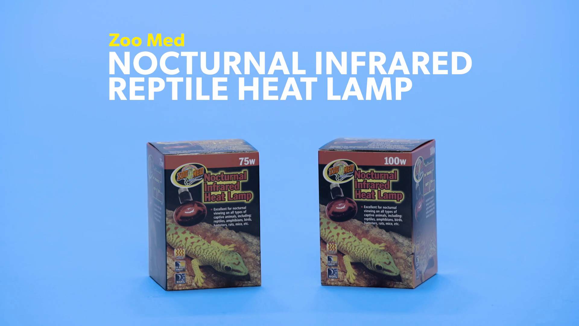 Nocturnal Infrared Red Incandescent Reptile Heat Lamp 50W/75W/100W/150W Zoo Med 