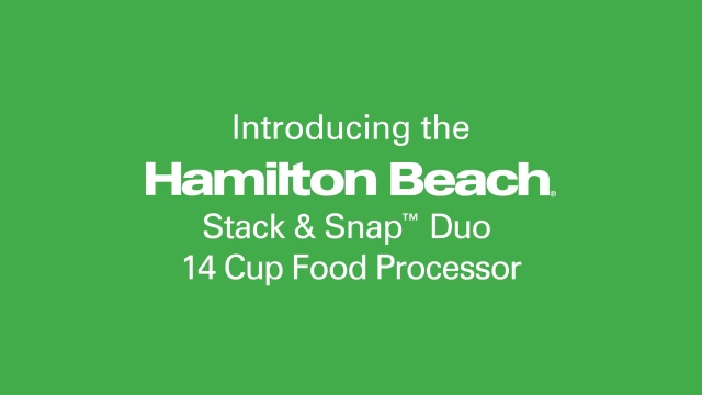 Hamilton Beach 70585 Stack & Snap 14 Cup Duo Food Processor