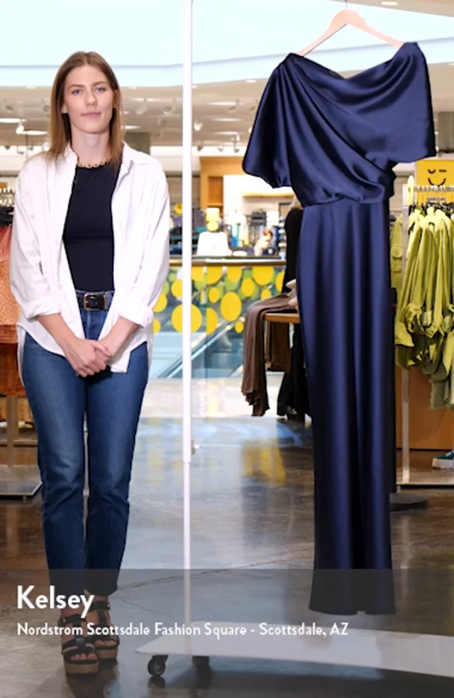 Amsale One-Shoulder Fluid Satin Gown Nordstrom