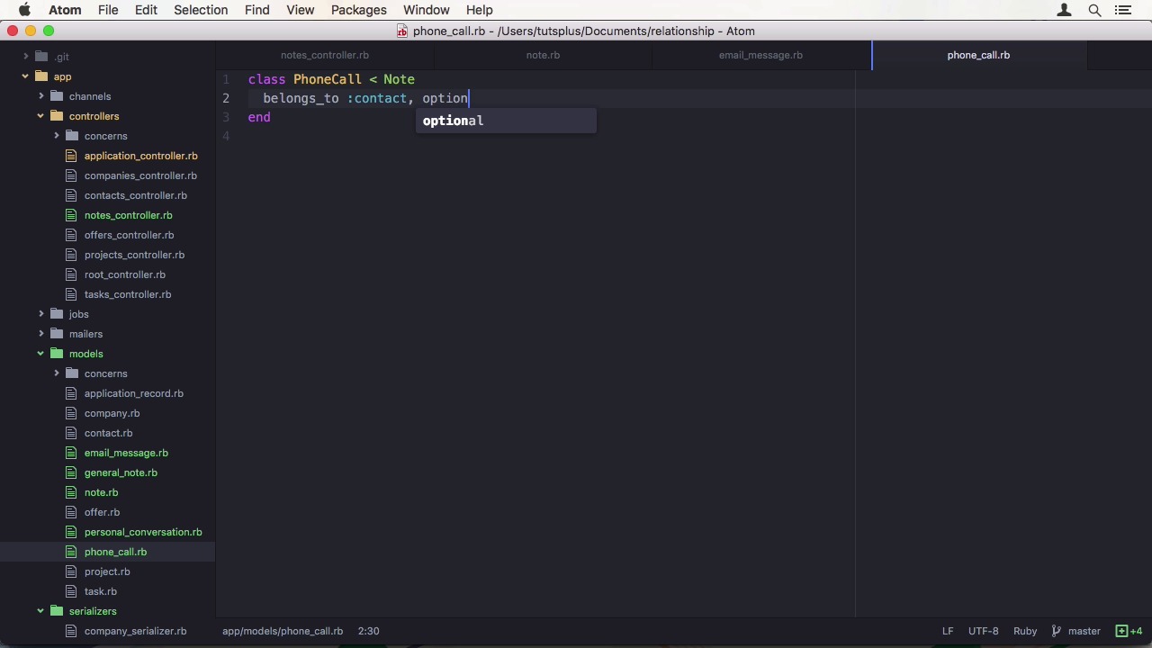 Create a Full-Stack Rails and Ember App - Track Customer Interaction