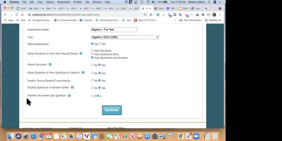 Screenshot from Getting Started with USATestPrep video