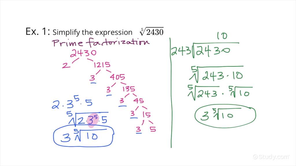 How to Find the Nth Root of a Number with Higher Roots | Drama | Study.com