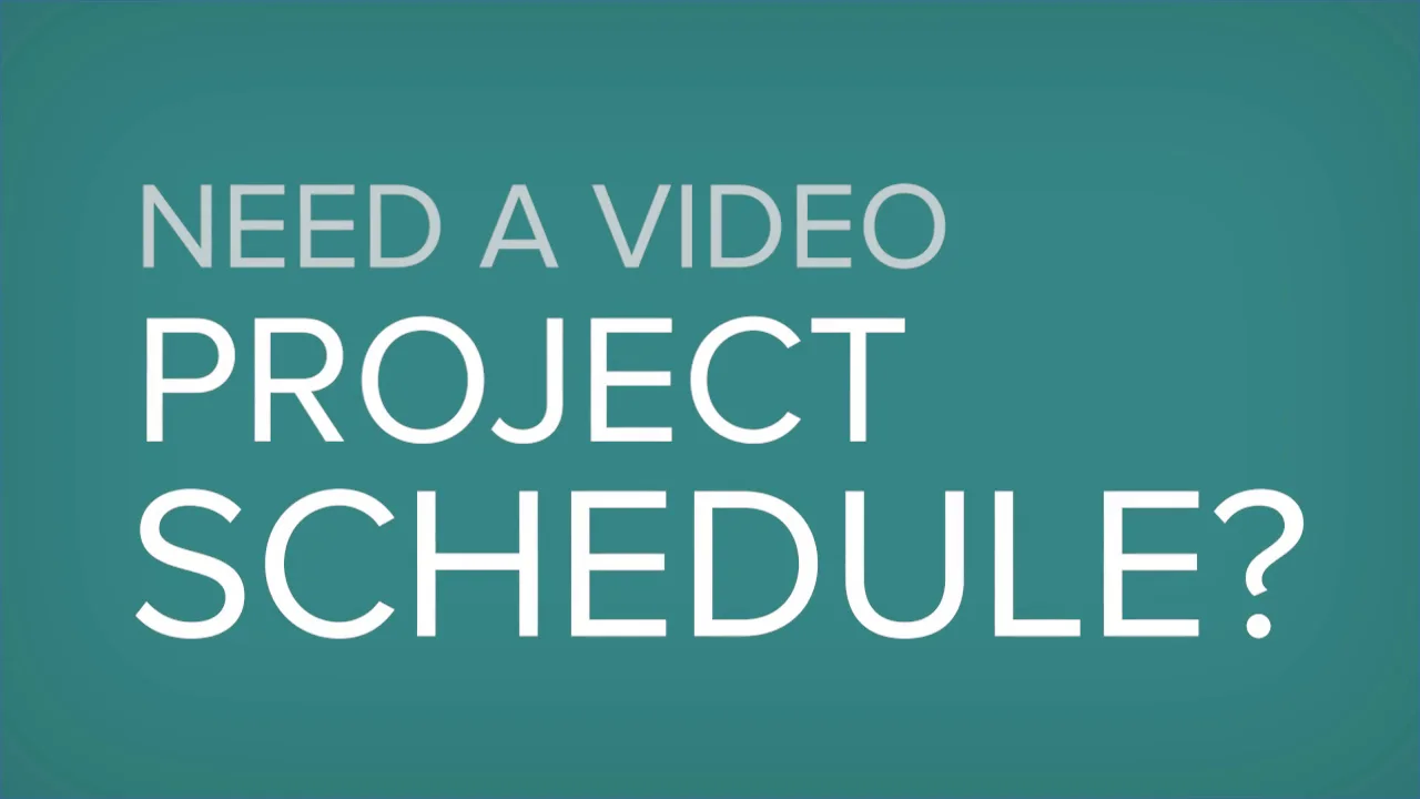 Video Production Project Schedule Demand Metric