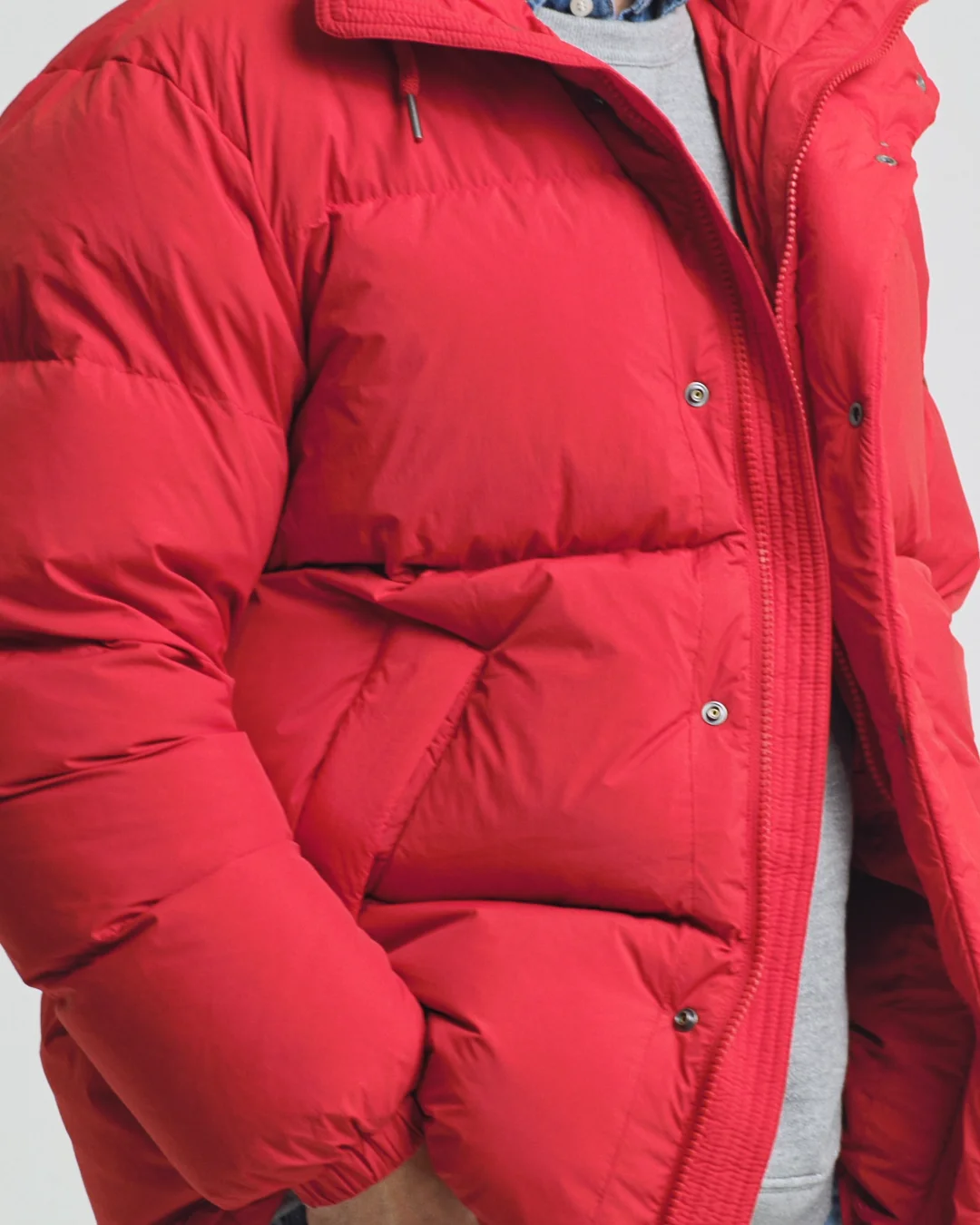 Red puffer jacket for men online