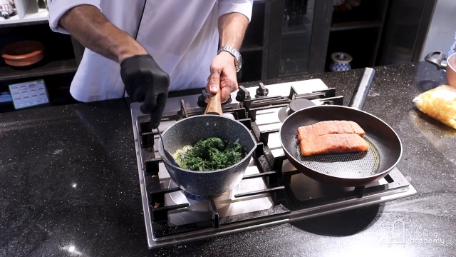 Salmon with Spinach