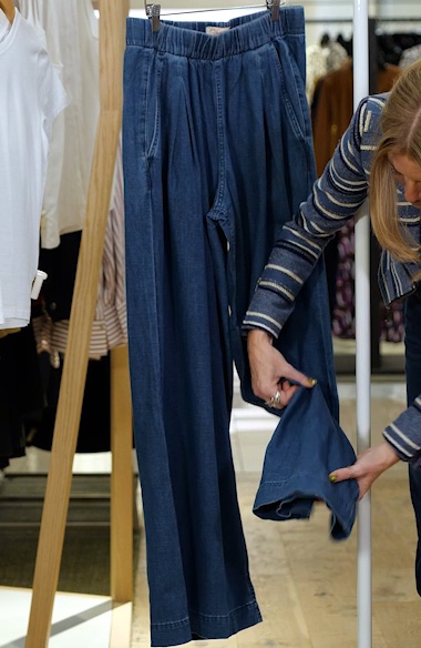 Marine Layer Allison Pull-On Wide Leg Denim Pants | Nordstrom