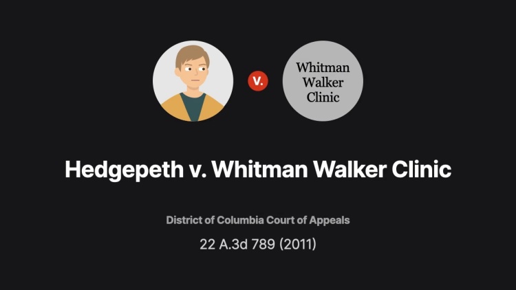 Hedgepeth v. Whitman Walker Clinic