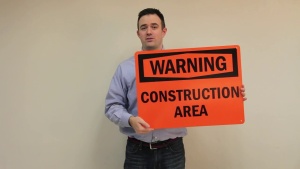 Warning Construction Area Sign